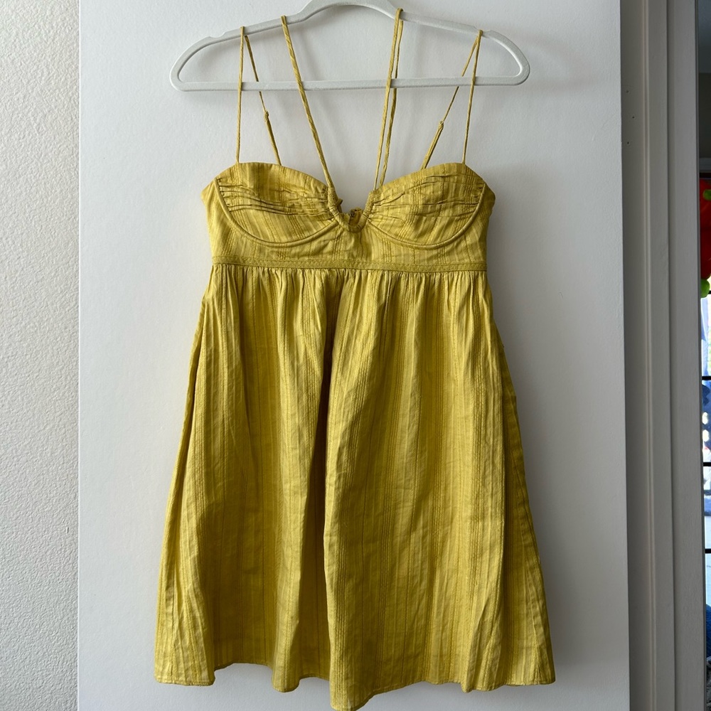 Yellow Baby doll dress 100% cotton